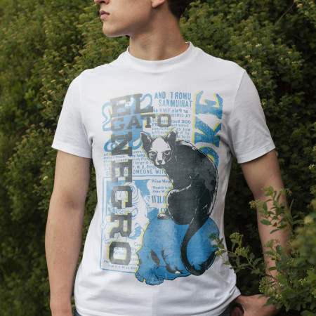 Tricou din bumbac El gato negro